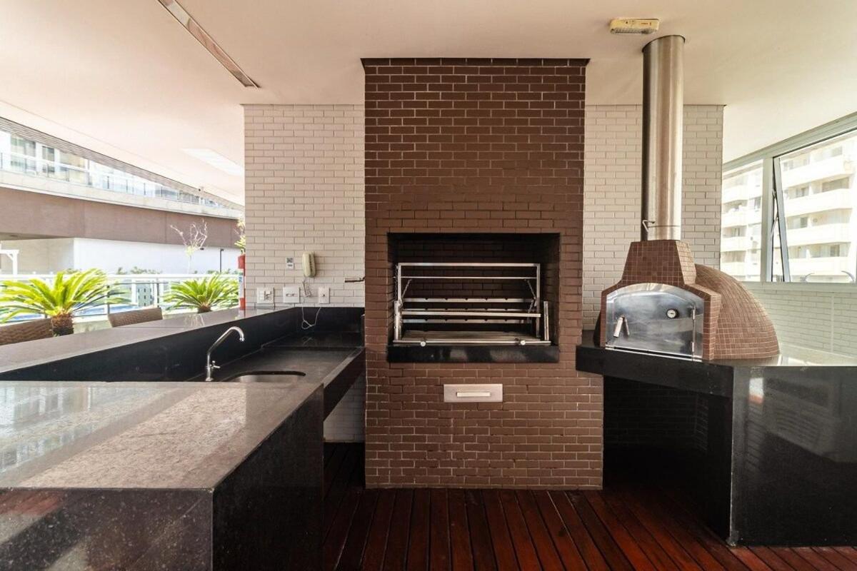 Studio Moderno Em Condominio De Luxo Pe Na Areia Santos  Exteriér fotografie